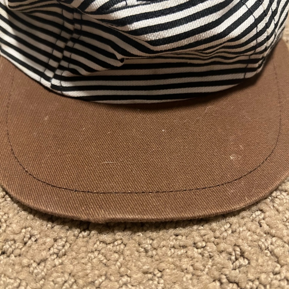 Striped Black and White Kids Hat - Picture 3 of 7